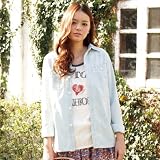 リップスター（LIPSTAR） シャツ（<strong>ダンガリー</strong>アンティーク加工シャツ） レディス
