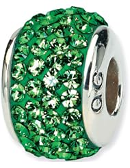 Reflection Beads Silver Green Colorful Bead MADE WITH SWAROVSKI ELEMENTS