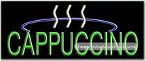 Cappuccino, Logo Neon Sign (13"H x 32"L x 3"D)