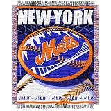 MLB New York Mets 48-Inch-by-60-Inch Jacquard Acrylic Throw