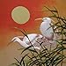 King Silk Art 100% Handmade Embroidery Framed White Egrets Under The Moon Oriental Wall Hanging Art Asian Decoration Tapestry Artwork Picture Gifts 31004WFB1