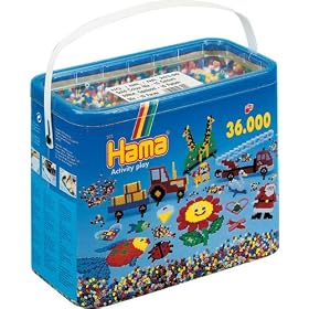 Hama Beads 36,000 Beads in a Bucket - Solid Mix