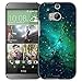 HTC One M8 Case, Slim Fit Snap On Cover by Trek Nebula Green Trans Case