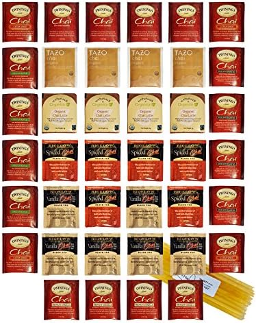 Plenty 4 You Tea Bag Variety Set 40 Count with Honey Sticks Chai Tea Assortment