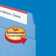 Smead 1/3-Cut File Folders, Heavy Duty Reinforced Tab, Legal Size, Blue, 100 Per Box (17034)