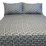 Street Revival Flower Skull Queen Sheet Set, Multi