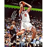 Steiner Sports NBA Danilo Gallinari Knicks White Jersey Shot in Mid Air Vs Magic Autographed 8-by-10-Inch Photograph