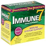 Immune 7 Dietary Supplement, Immune System Support, 7 effervescent tablets, 7 packets and 30 caplets (Pack of 2)