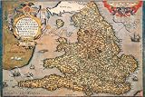 Map of England, Art Poster