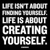 Creating Yourself Black and White Magnet