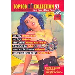 Top 100 Hit Collection 57 (+CD) -- Die 6 aktuellsten Charthits u.a. mit ALEJANDRO (Lady Gaga) und CALIFORNIA GURLS (Katy Perry feat. Snoop Dogg) in einem Album sowohl als Klavierfassung als auch als Fassung f�r Gitarre und Keyboard, mit praktischem Bleistift (Noten/sheet music)
