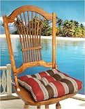 Kitchen Chair Pad Cushion - Hampton Bay Java Stripe - B001H3MPNY