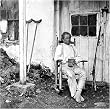 Gettysburg Battle Veteran with Rifle and Crutches, 1863 - 16x20-inch Photographic Print from the Library of Congress Collection