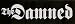 The Damned - White Logo on Black Rectangle - Sticker / Decal