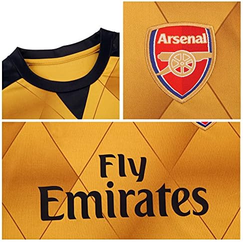 2015/2016 #11 UCL Away (Gold) Kids Youth Football Soccer Jersey & Short Kit Set