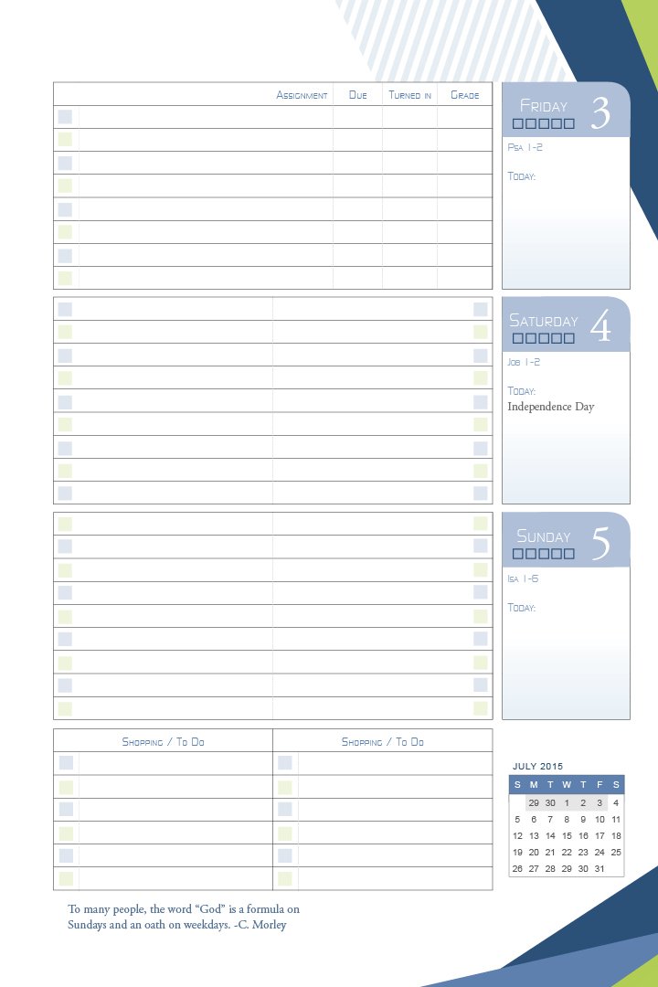 Well Planned Day, College Planner, July 2015 - June 2016: Rebecca ... Well Planned Day, College Planner, July 2015 - June 2016: Rebecca ...