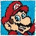 Dimensions 72-75279 Nintendo's Super Mario Brothers Latch Hook Kit for Beginners, 12
