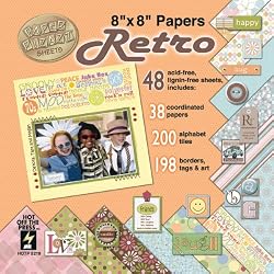 Hot Off The Press Paper Pads 8 Inch X8 Inch -Retro