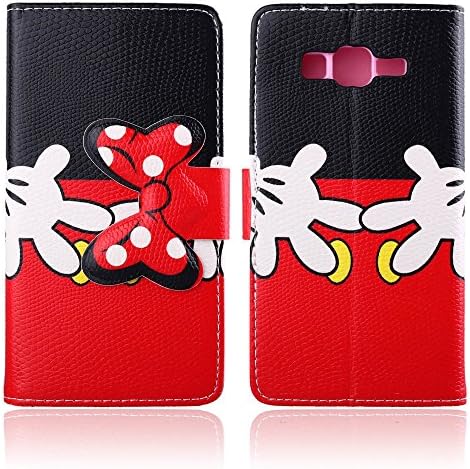 For Galaxy Grand Prime G530H , ivencase Cute Bowknot Magnetic Wallet [PU Leather] Stand Flip [Flap Closure] Protective Case Cover For Samsung Galaxy Grand Prime SM-G530H + One "ivencase " Anti-dust Plug Stopper