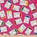 44'' Wide Monopoly Properties Hot Pink Fabric By The Yard