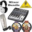Behringer 8 Input Mixing Board 2 Bus and EQ Music Bundle