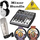 Behringer 8 Input Mixing Board 2 Bus and EQ Music Bundle