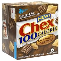 Chex 100 Calorie Snack Mix, Cocolate Caramel, 4.44-Ounce Packages (Pack of 8)