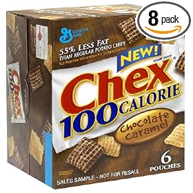 Chex 100 Calorie Snack Mix, Cocolate Caramel, 4.44-Ounce Packages (Pack of 8)