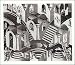 Concave And Convex - Artist: Mc Escher - Art Print Poster Size: 25.50 by 21.50 inches