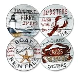 Casa Moda Driftwood Assorted Salad Plates, Set of 4