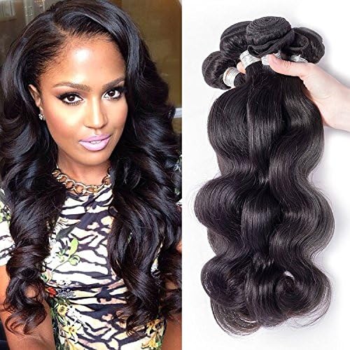 JieFar Brazilian Body Wave 3 Bundles Mink Brazilian Virgin Hair Body Wave,Rosa Hair Products Soft Brazilian Human Hair Weave Bundles (18 20 22)