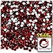 The Crafts Outlet 1,440pc Rhinestones Round 3mm (10ss) Flatback Devil Red Wine