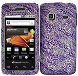 Hard Full Diamond Purple Zebra Case Cover Faceplate Protector for Samsung G ....