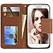 Galaxy S4 Case,by Hilda,Wallet Case,PU Leather Case,Credit Card Holder,Flip Cover Skin,Case for Samsung Galaxy i9500[Brown]