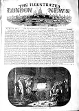 1848 SCENE IRELAND FORGING PIKES METAL-WORK OLD PRINT