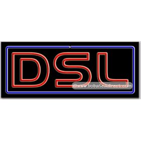 DSL Neon Sign (13"H x 32"L x 3"D)