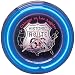American Shop - Neon Wanduhr Chicago to Los Angeles blau