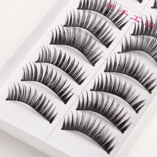 Vip Beauty Shop 10 Pairs Professional Artificial Makeup Handmade Natural Soft False Eyelashes Fake Eye Lash (C) 7002
