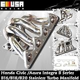 88-00 Honda Civic Acura Integra B16 B18 Tubular Turbo Manifold Stainless by EMUSA