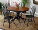 Black and Cherry Dining Room Furniture Set 4 - Entree Dining