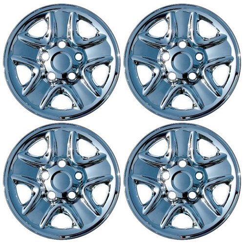 Set of 4 Chrome Wheel Skin Hub Covers With Center For 18x8 Inch 5 Lug Steel Rim - Part Number: IWCIMP/77X On Sale
