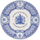 from Spode Spode Blue Room Diamond Jubilee Queen Elizabeth II Dresser Plate Limited Edition