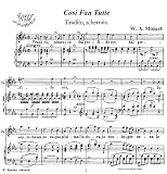 Mozart: Cosi Fan Tutte - Tradito, schernito - Ferrando, tenor: Instantly download and print sheet music