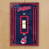 Cleveland Indians Navy Blue Art-glass Switch Plate Cover