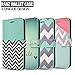 Galaxy Core Prime G360 Case, Galaxy Prevail LTE Case, RANZ Stylish Design Deluxe PU Leather Folio Flip Book Wallet Pouch Case Cover (Teal Waves) For Samsung Galaxy Core Prime G360 / Samsung Galaxy Prevail LTE