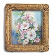 Hibiscus Harmony - Gold Frame Magnet with pop-out easel (2-3/4" x 2-1/2")
