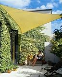 Coolaroo Triangle Shade Sail 11 Feet 10 Inches with Hardware Kit, Desert Sand