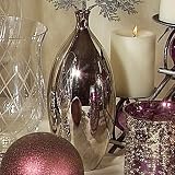 Produkt-Bild: PORZELLAN VASE 25CM SILBER 407140