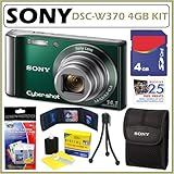 Sony DSCW370 GREEN DSC-W370 14.1MP Digital Camera with 7x Wide Angle Optica ....