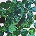 Round Flat Sequin 15mm Top Hole Blue Green Van Gogh Starry Night Embosssed Swirl Texture. Couture Paillettes. Made in USA